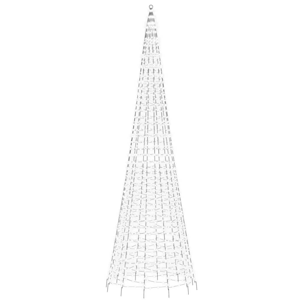 Choinka z lampek, na maszt, 1534 zimne białe LED, 500 cm nr. 1