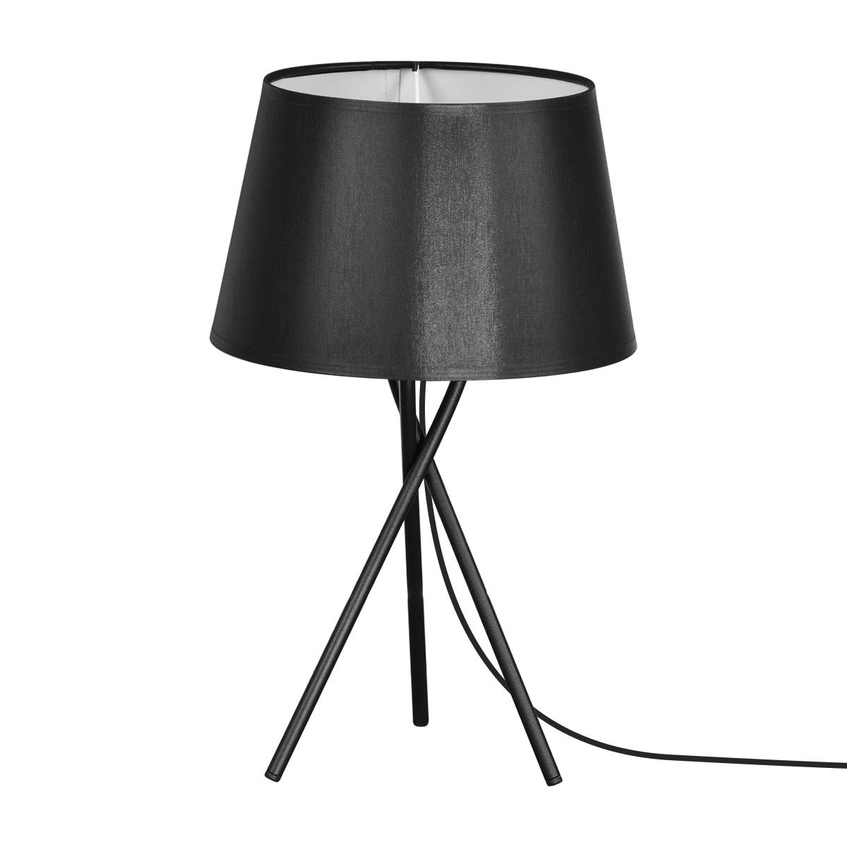 Lampka nocna K-4352 REMI BLACK 26x43x16 cm do salonu lub pokoju czarny