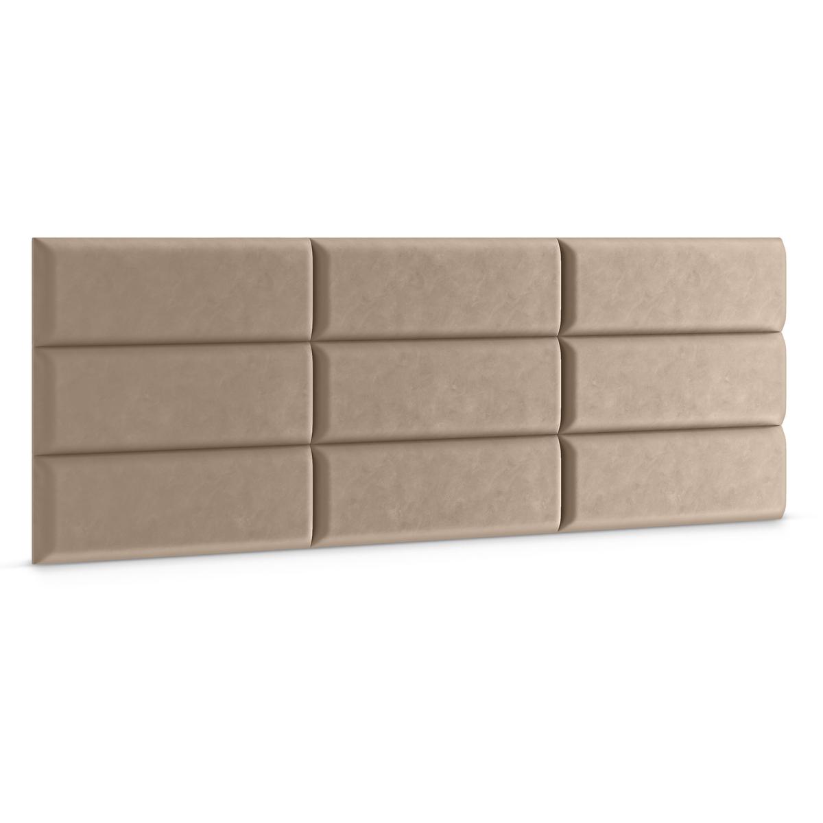 Panele tapicerowane 60x20 cm na ścianę prostokąt beżowy nr. 3