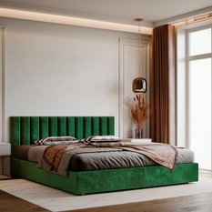Panele tapicerowane 100x20 na ścianę magic velvet butelkowa zieleń - Miniaturka zdjęcia nr 5