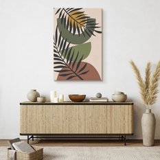 Obraz Do Salonu Japońskie Liście Palmy Styl Boho Natura 80x120cm - Miniaturka zdjęcia nr 7