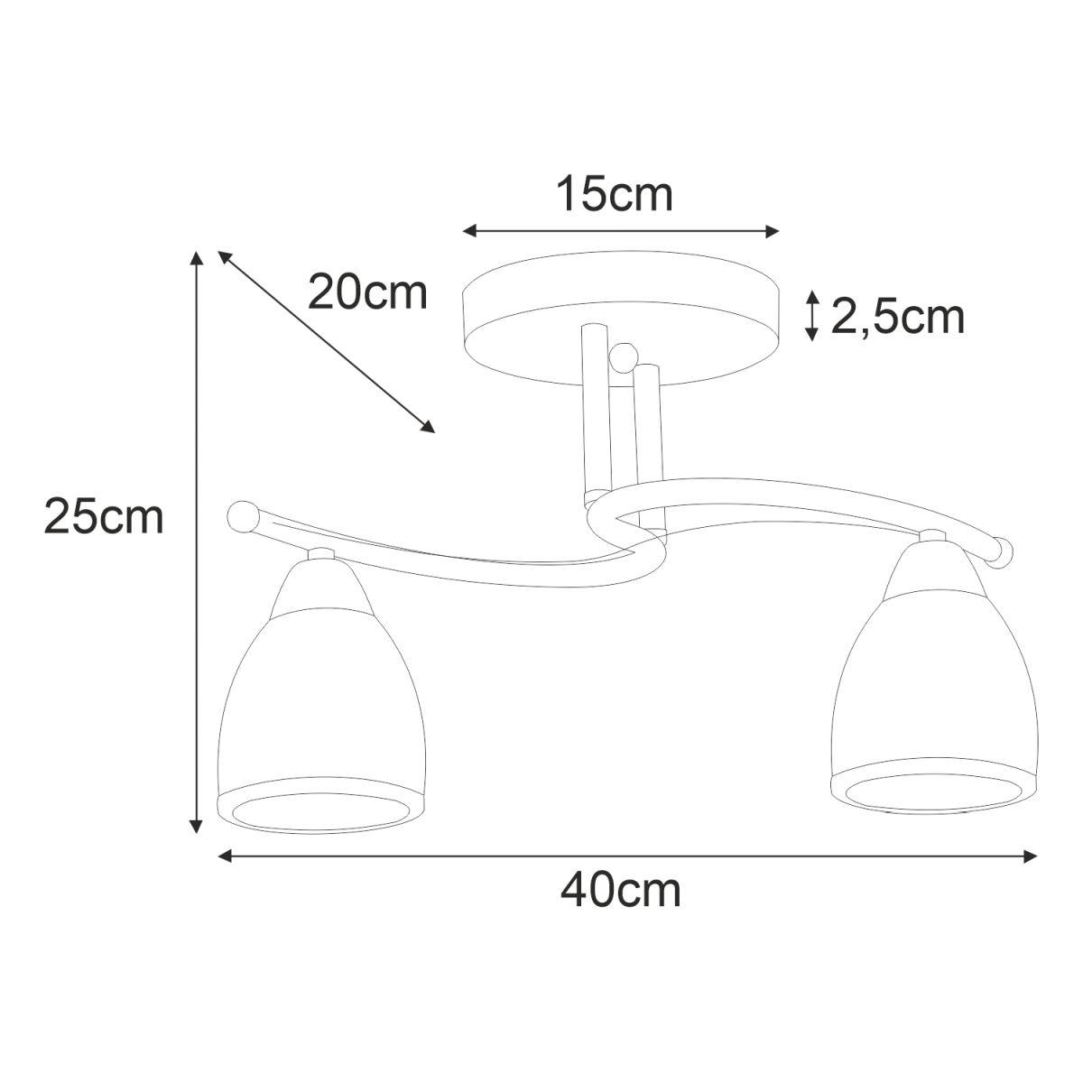 Lampa sufitowa K-JSL-8090/2 CHR SAMIRA 40x25x20 cm do salonu lub pokoju chrom nr. 2