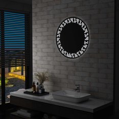  Lustro 70 cm do sypialni łazienki z LED szklane srebrny - Miniaturka zdjęcia nr 2