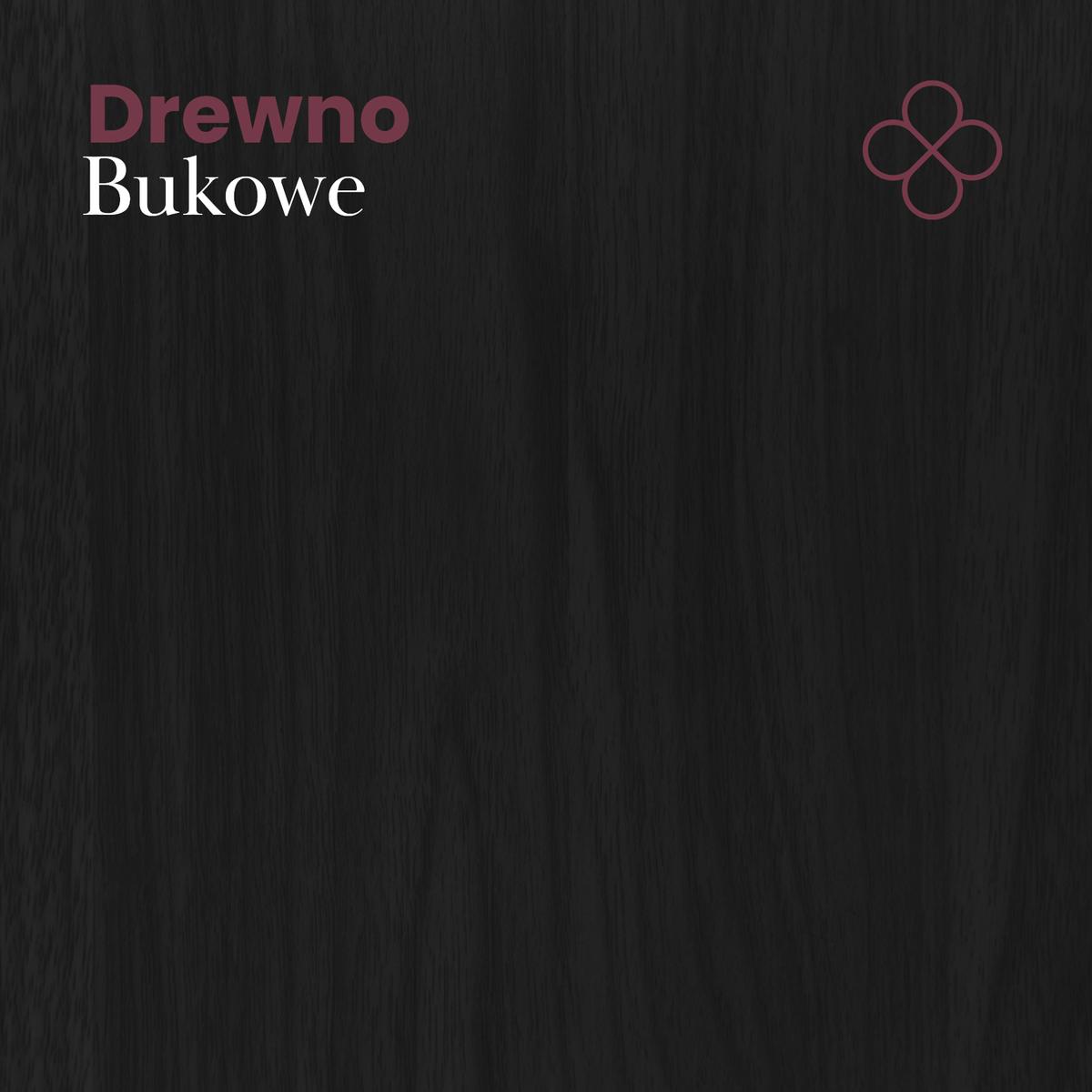 Krzesło bukowe Villa14 79x56x48 cm drewniane zaokrąglone do salonu w kolorze buk czarny z beżowym welwetowym siedziskiem nr. 8