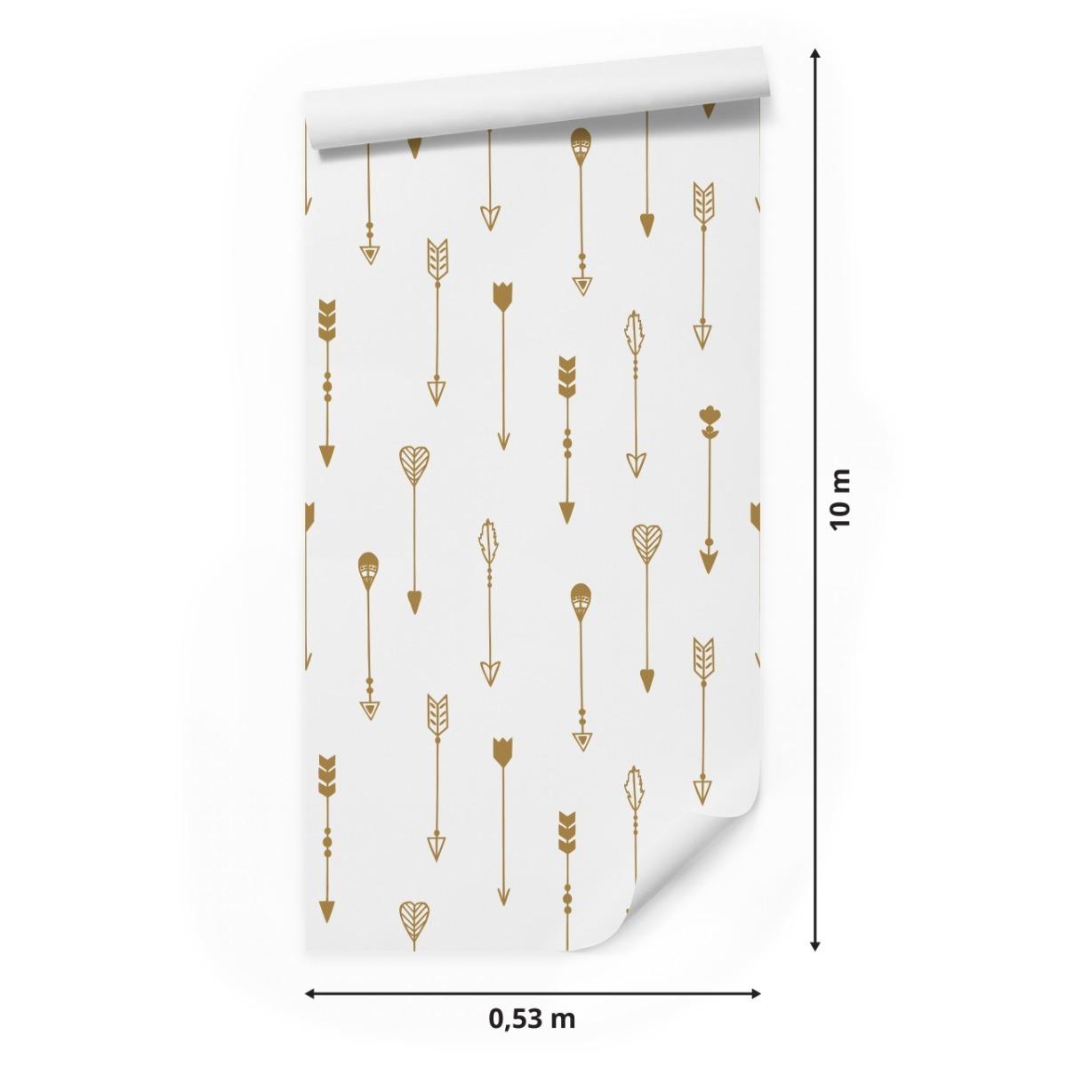 Tapeta Fizelinowa Beżowe Plemienne STRZAŁY Boho  nr. 2