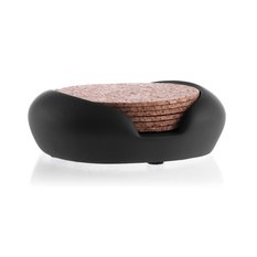 Pojemnik na podkładki Smooth Black Matt Poli - Miniaturka zdjęcia nr 2