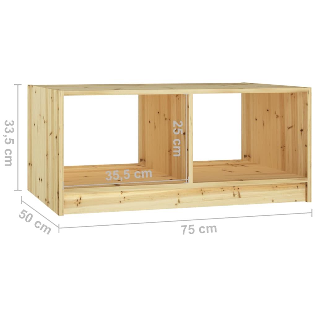 Stolik kawowy 75x50x33,5 cm z praktycznymi półkami lite drewno jodłowe do salonu nr. 8