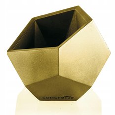 Doniczka betonowa Square Geometric 12 cm | Klasyczne Złoto - Miniaturka zdjęcia nr 2