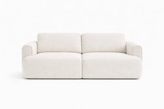 Kanapa z funkcją spania ITALY 253x110x71 cm FLOW trzyosobowa sofa rozkładana kremowa - Miniaturka zdjęcia nr 4