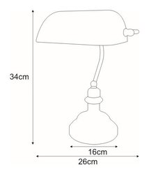 Lampka biurkowa K-8042 BANK 26x34x16 cm do biura lub pokoju patyna - Miniaturka zdjęcia nr 9