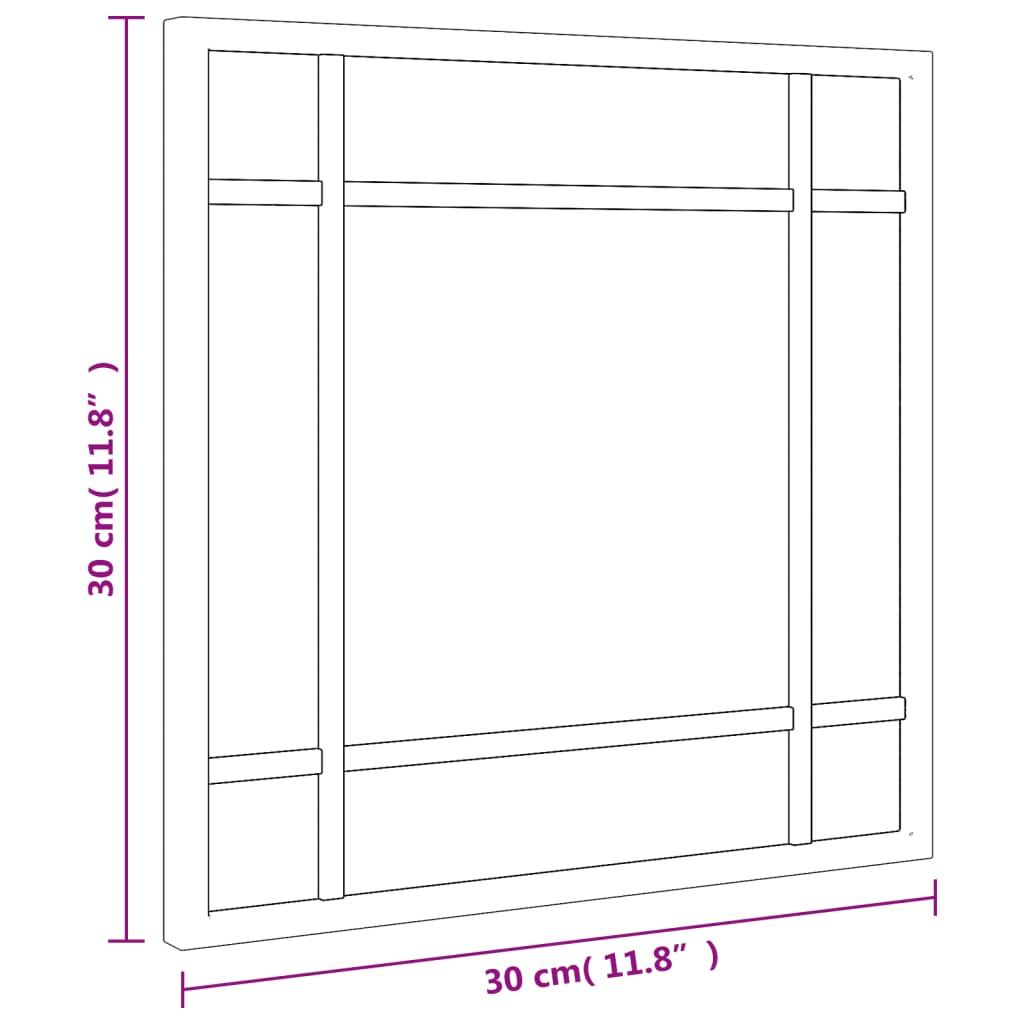 Lustro 30x30 cm do sypialni łazienki ścienne kwadratowe żelazo czarne  nr. 7