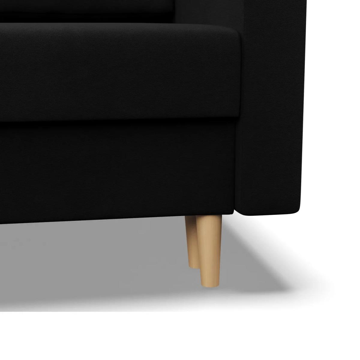 Narożnik sofa kanapa typ U Blank czarna nr. 4