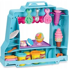 PLAY-DOH CIASTOLINA ZESTAW CIĘŻARÓWKA FURGONETKA Z LODAMI LODZIARNIA F1390 - Miniaturka zdjęcia nr 4