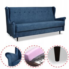 Wersalka sofa uszak kanapa rozkłada Ari niebieska - Miniaturka zdjęcia nr 2