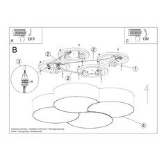 Plafon CIRCLE 4 biały 11.5x71.5x78cm E27 nowoczesna lampa do salonu - Miniaturka zdjęcia nr 5