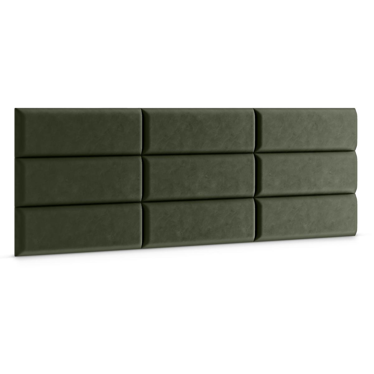 Panele tapicerowane 50x15 cm na ścianę prostokąt khaki nr. 3