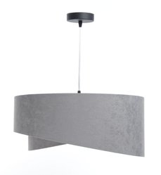 Lampa 45 cm do sypialni salonu wisząca asymetryczna szara - Miniaturka zdjęcia nr 2