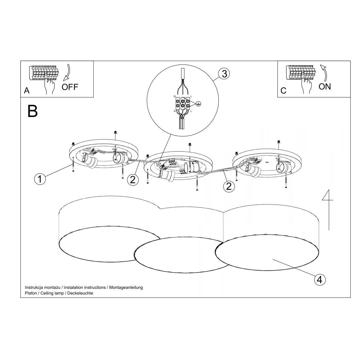 Plafon CIRCLE 3A biały 11.5x35x91cm E27 nowoczesna lampa do salonu nr. 5