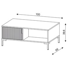 Stolik kawowy Flinn 100 cm do salonu biały mat - Miniaturka zdjęcia nr 5