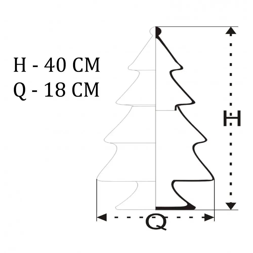 Choinka szklana 40 cm dekoracja świąteczna duża biała nr. 3