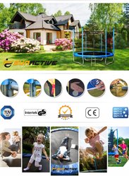 Trampolina o średnicy 374 cm dla dzieci do ogrodu - Miniaturka zdjęcia nr 9