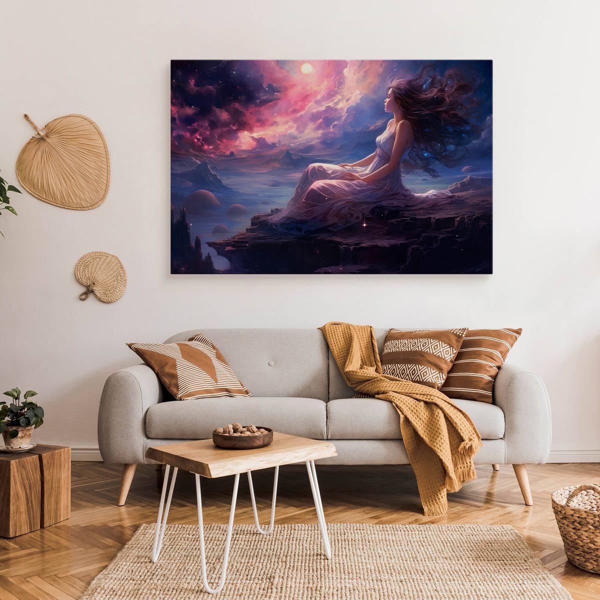 Obraz Na Płótnie Abstrakcyjna Kobieta Bajkowa Kraina 100x70 Dekoracja Nowoczesna nr. 3