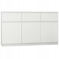 Komoda MODERN 120x40 cm biała z szafkami zabudowanymi do sypialni salonu 