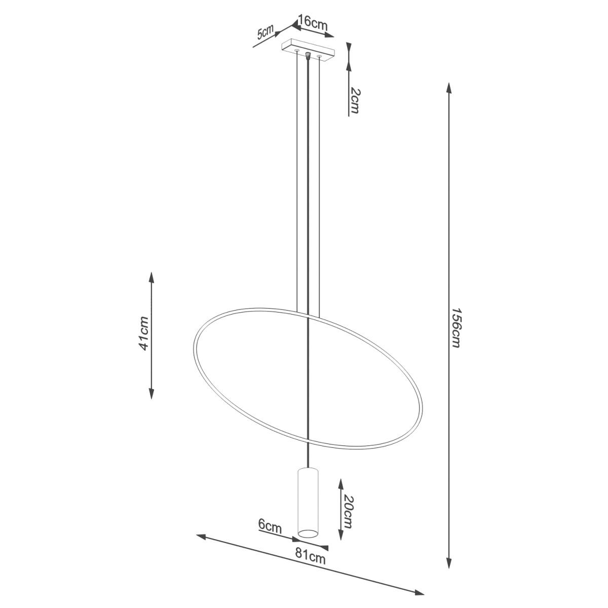 Lampa wisząca HOLAR 1 czarna 156x6x81cm nowoczesna G10 do salonu nr. 8