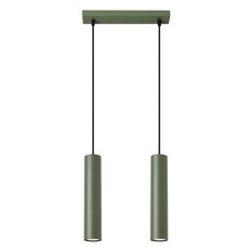 Lampa wisząca Lagos 105x6x30cm do sypialni salonu zielona oliwka  - Miniaturka zdjęcia nr 1