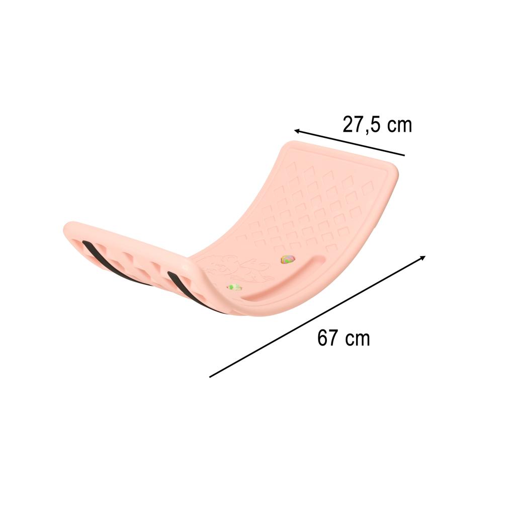 Deska do balansowania 67 cm bujak dla dzieci antypoślizgowa różowa nr. 6