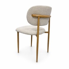 2x krzesło tapicerowane do jadalni VALI stelaż dąb, tkanina Aragon jasny beż cena za jedną sztukę 215 zł - Miniaturka zdjęcia nr 5