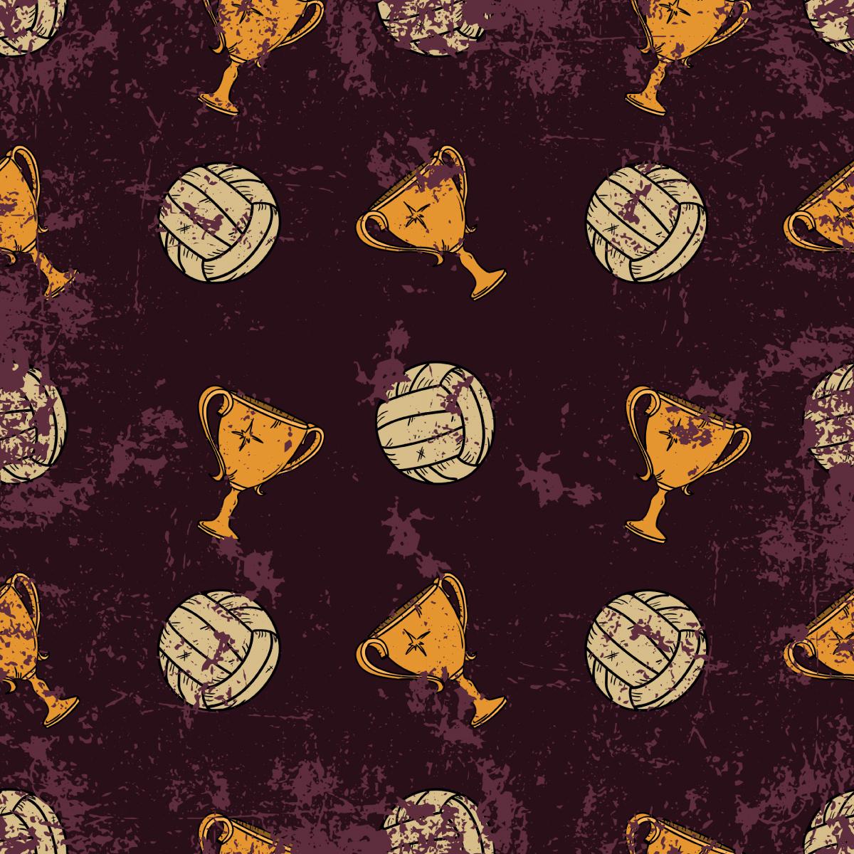 Tapeta Młodzieżowa SPORT Siatkówka Puchary Dekor  nr. 6
