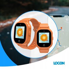 Zegarek Locon Watch Lite  smartwatch dla dziecka z GPS pomarańczowy - Miniaturka zdjęcia nr 3