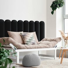 Panele tapicerowane 20x100 cm na ścianę płotek eko skóra czarny - Miniaturka zdjęcia nr 5