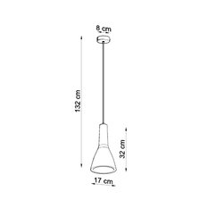 Lampa wisząca EMPOLI 132x17x17cm nowoczesna E27 do salonu - Miniaturka zdjęcia nr 4