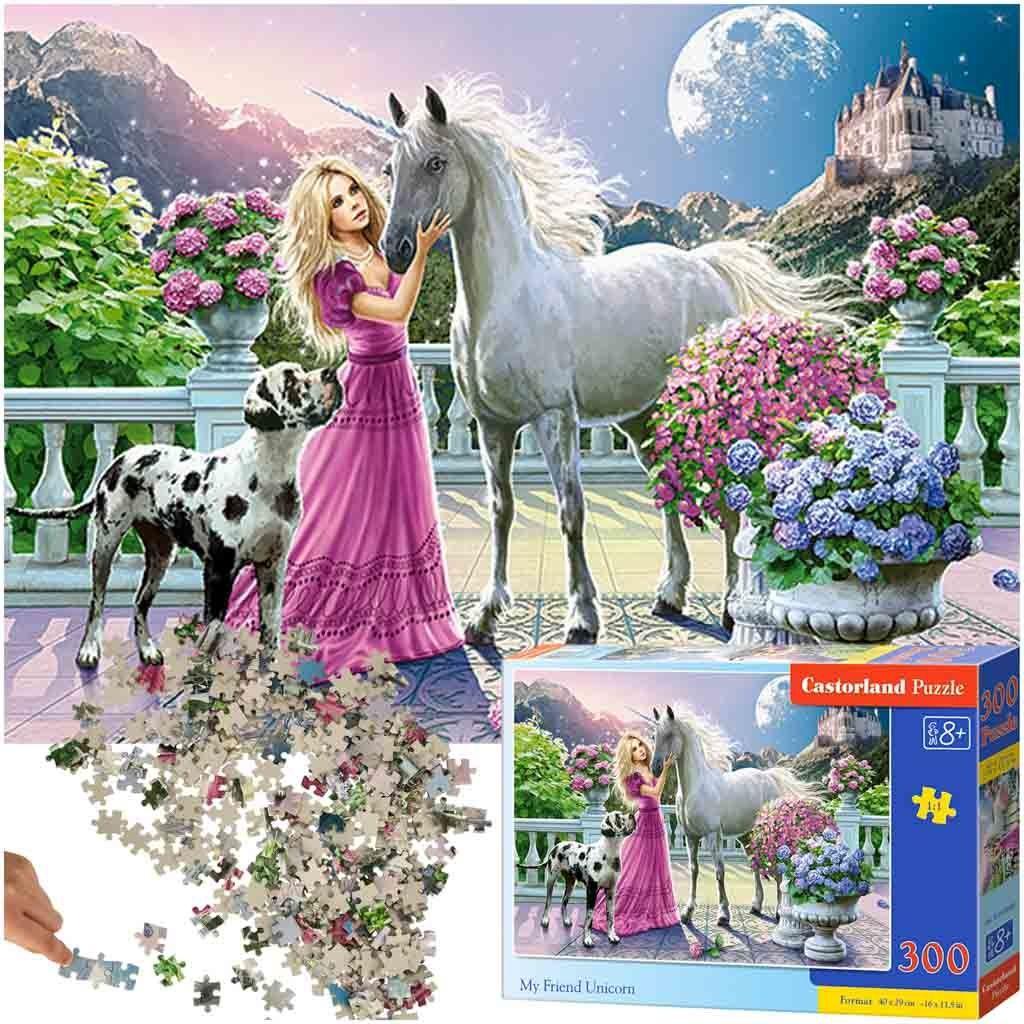 CASTORLAND Puzzle układanka 300 elementów My Friend Unicorn - Mój przyjaciel Jednorożec 8+ nr. 1