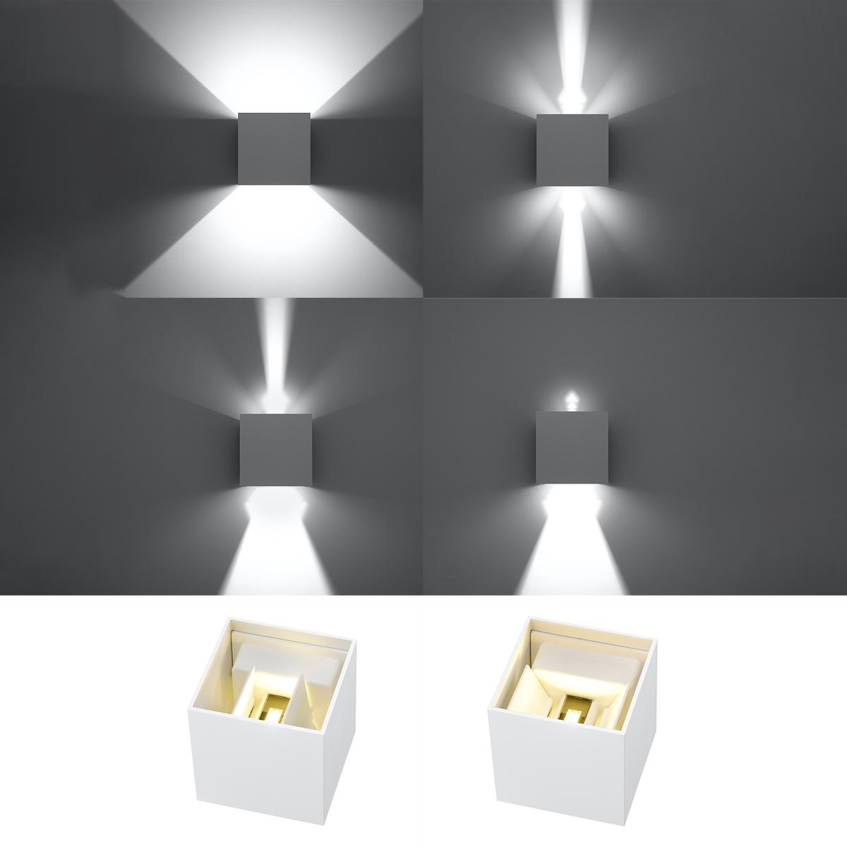 Kinkiet LUCA biały LED IP54 10x10x10cm nowoczesna lampa LED do salonu nr. 7