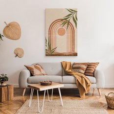 Obraz Na Płótnie Zachód Słońca Styl Boho Minimalizm Natura 80x120cm - Miniaturka zdjęcia nr 3