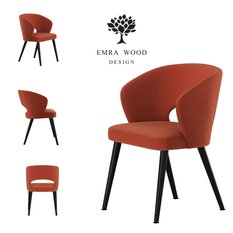 Krzesło DELUXE KR-8 50x60x85 cm welurowe do jadalni ceglasty