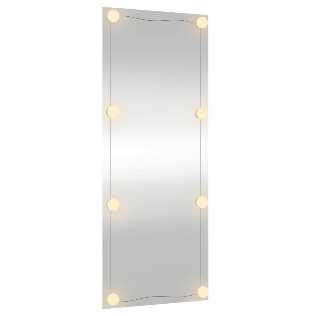 Lustro 40x100 cm do łazienki sypialni ścienne z LED szklane prostokątne biały nr. 5