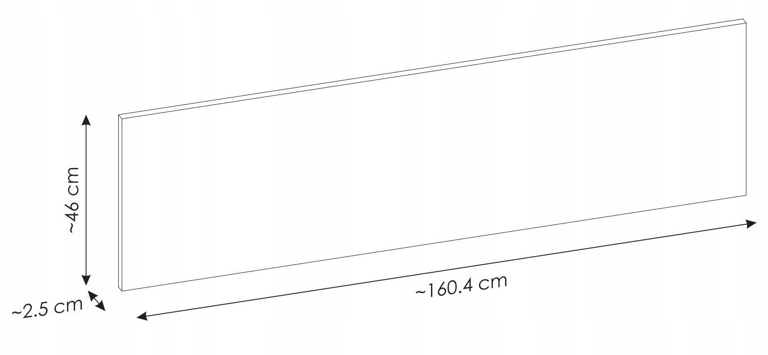 Blat do szafki umywalkowej 160 cm czarny mdf 2,5 cm do łazienki  nr. 4