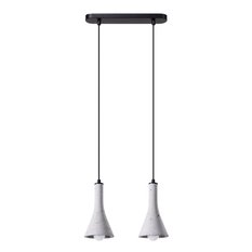 Lampa wisząca REA 2 beton 113x12x34cm nowoczesna E14 do salonu - Miniaturka zdjęcia nr 1