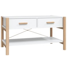 Stolik kawowy, biały 82x48x45 cm, materiał drewnopochodny - Miniaturka zdjęcia nr 4