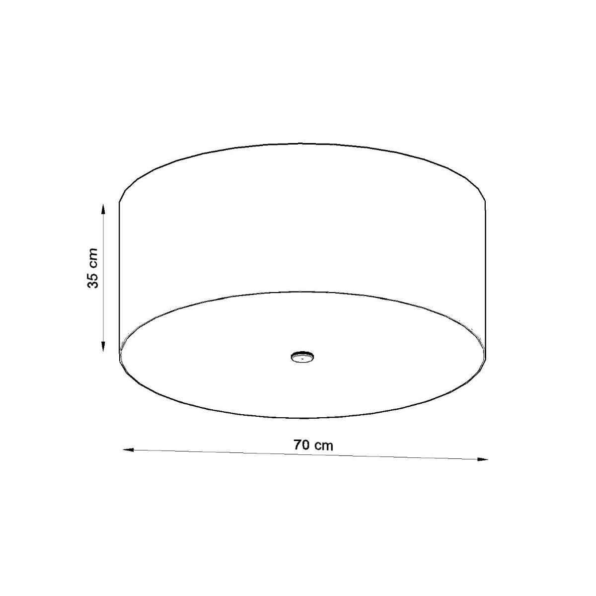 Plafon OTTO 70 czarny 35x70x70cm E27 nowoczesna lampa do salonu nr. 4