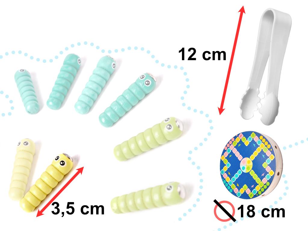 Gra zręcznościowa rodzinna rybki gąsienice łowienie montessori zabawka dla dziecka nr. 3