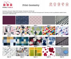 Fotel Uszak + płozy GEOMETRYCZNY WZÓR niebieski - Miniaturka zdjęcia nr 11