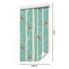 Tapeta Do Pokoju Dziecięcego DRZEWA Brzozy Ptaki 53x1000  - Miniaturka zdjęcia nr 2