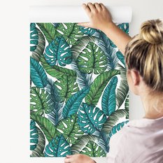 Tapeta Do Salonu Egzotyczne LIŚCIE Monstera Natura 53x1000  - Miniaturka zdjęcia nr 8