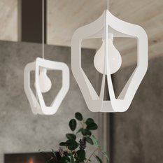 Lampa wisząca TRES biała 130x33x33cm nowoczesna E27 do salonu - Miniaturka zdjęcia nr 8