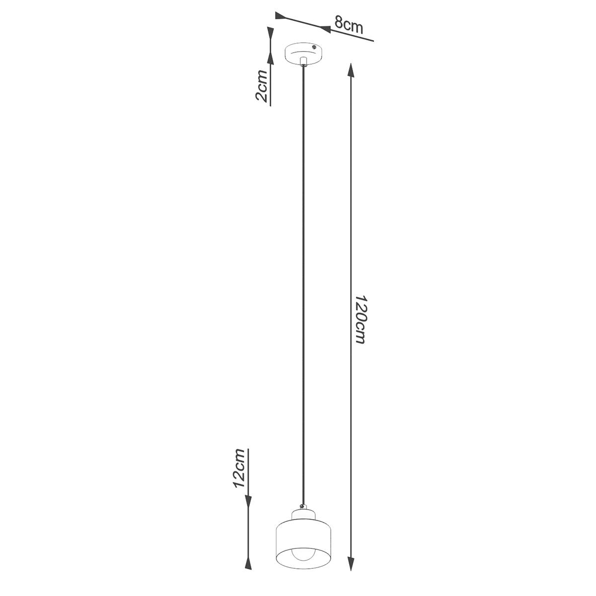 Lampa wisząca SAVAR 1 czarna 120x12x12cm nowoczesna E27 do salonu nr. 5